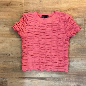 House of Harlow 1960 Pink Textured Crop Top